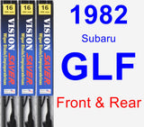 Front & Rear Wiper Blade Pack for 1982 Subaru GLF - Vision Saver