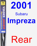 Rear Wiper Blade for 2001 Subaru Impreza - Vision Saver