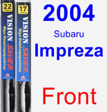 Front Wiper Blade Pack for 2004 Subaru Impreza - Vision Saver