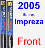 Front Wiper Blade Pack for 2005 Subaru Impreza - Vision Saver