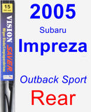 Rear Wiper Blade for 2005 Subaru Impreza - Vision Saver