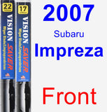 Front Wiper Blade Pack for 2007 Subaru Impreza - Vision Saver