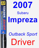 Driver Wiper Blade for 2007 Subaru Impreza - Vision Saver