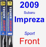 Front Wiper Blade Pack for 2009 Subaru Impreza - Vision Saver