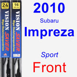 Front Wiper Blade Pack for 2010 Subaru Impreza - Vision Saver
