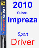 Driver Wiper Blade for 2010 Subaru Impreza - Vision Saver