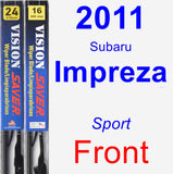 Front Wiper Blade Pack for 2011 Subaru Impreza - Vision Saver