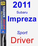 Driver Wiper Blade for 2011 Subaru Impreza - Vision Saver