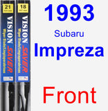 Front Wiper Blade Pack for 1993 Subaru Impreza - Vision Saver