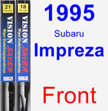 Front Wiper Blade Pack for 1995 Subaru Impreza - Vision Saver