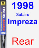 Rear Wiper Blade for 1998 Subaru Impreza - Vision Saver