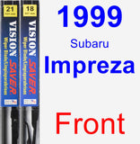 Front Wiper Blade Pack for 1999 Subaru Impreza - Vision Saver