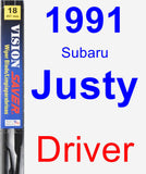 Driver Wiper Blade for 1991 Subaru Justy - Vision Saver