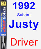 Driver Wiper Blade for 1992 Subaru Justy - Vision Saver