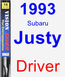 Driver Wiper Blade for 1993 Subaru Justy - Vision Saver