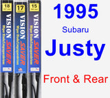 Front & Rear Wiper Blade Pack for 1995 Subaru Justy - Vision Saver