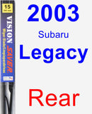 Rear Wiper Blade for 2003 Subaru Legacy - Vision Saver