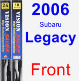 Front Wiper Blade Pack for 2006 Subaru Legacy - Vision Saver