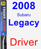 Driver Wiper Blade for 2008 Subaru Legacy - Vision Saver