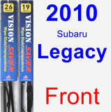 Front Wiper Blade Pack for 2010 Subaru Legacy - Vision Saver