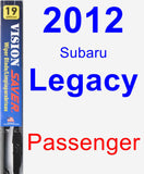 Passenger Wiper Blade for 2012 Subaru Legacy - Vision Saver