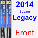 Front Wiper Blade Pack for 2014 Subaru Legacy - Vision Saver