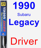 Driver Wiper Blade for 1990 Subaru Legacy - Vision Saver