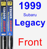 Front Wiper Blade Pack for 1999 Subaru Legacy - Vision Saver