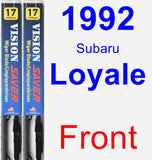 Front Wiper Blade Pack for 1992 Subaru Loyale - Vision Saver