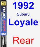 Rear Wiper Blade for 1992 Subaru Loyale - Vision Saver