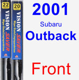 Front Wiper Blade Pack for 2001 Subaru Outback - Vision Saver