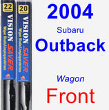 Front Wiper Blade Pack for 2004 Subaru Outback - Vision Saver