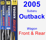 Front & Rear Wiper Blade Pack for 2005 Subaru Outback - Vision Saver