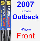 Front Wiper Blade Pack for 2007 Subaru Outback - Vision Saver
