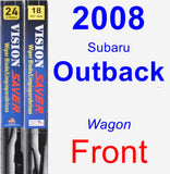 Front Wiper Blade Pack for 2008 Subaru Outback - Vision Saver