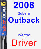 Driver Wiper Blade for 2008 Subaru Outback - Vision Saver