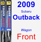 Front Wiper Blade Pack for 2009 Subaru Outback - Vision Saver