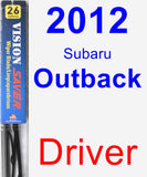 Driver Wiper Blade for 2012 Subaru Outback - Vision Saver