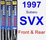 Front & Rear Wiper Blade Pack for 1997 Subaru SVX - Vision Saver