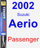 Passenger Wiper Blade for 2002 Suzuki Aerio - Vision Saver