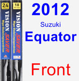 Front Wiper Blade Pack for 2012 Suzuki Equator - Vision Saver