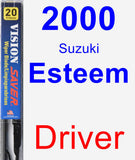 Driver Wiper Blade for 2000 Suzuki Esteem - Vision Saver