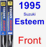 Front Wiper Blade Pack for 1995 Suzuki Esteem - Vision Saver