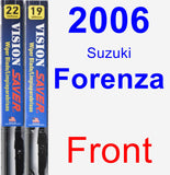 Front Wiper Blade Pack for 2006 Suzuki Forenza - Vision Saver