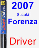 Driver Wiper Blade for 2007 Suzuki Forenza - Vision Saver