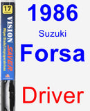 Driver Wiper Blade for 1986 Suzuki Forsa - Vision Saver