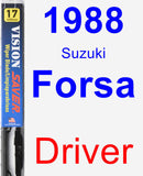 Driver Wiper Blade for 1988 Suzuki Forsa - Vision Saver