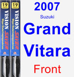 Front Wiper Blade Pack for 2007 Suzuki Grand Vitara - Vision Saver