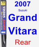 Rear Wiper Blade for 2007 Suzuki Grand Vitara - Vision Saver