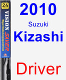 Driver Wiper Blade for 2010 Suzuki Kizashi - Vision Saver